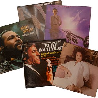 Lote de discos. Grandes Compositores de los años 70´s: Neil Diamond, Herb Alpert, entre otros. 5 pzas