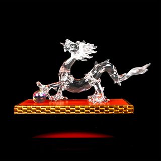 2pc Swarovski Crystal Figurine + Base, Dragon