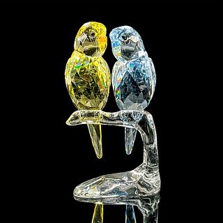 Swarovski Crystal Figurine, Pair of Budgies