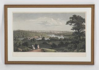 Philadelphia View From Peters Farm, Hand Colored Print