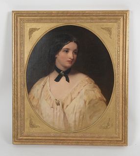 Continental School, 19th Century, Portrait of a Young Woman