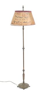 A Bronze Floor Lamp with Vellum Shade