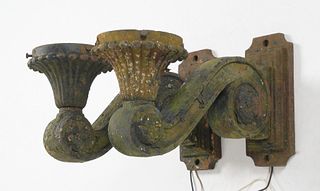 Pair of Cast Iron Neoclassical Style Wall Sconces