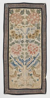 A Chinese Qing Dynasty Needlework Panel