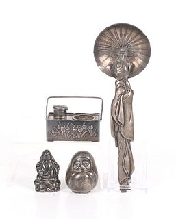 A Group of Small Japanese Silver Items