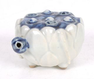 A Korean Lotus Form Porcelain Water Dropper