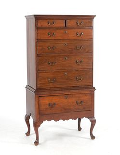 Pennsylvania Queen Anne Walnut High Chest of Drawers