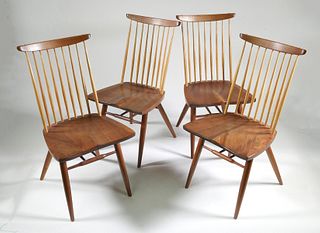 Four NAKASHIMA New Dining Side Chairs