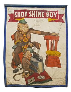 Circus: JACK SIGLER Monkey Banner 1940s