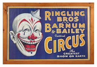 Vintage RINGLING BROS Circus Clown Poster