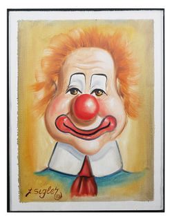 Circus Clown Painting JAMES SIGLER