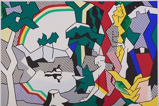 Roy Lichtenstein: Landscape With Figures and Rainbow