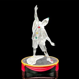 Swarovski Crystal Figurine, 1999 Masquerade Pierrot + Base