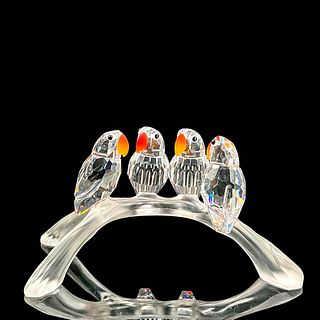 Swarovski Crystal Figurine, Baby Lovebirds