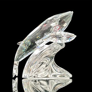 Swarovski Crystal Figurine, Care for Me, The Whales + Base