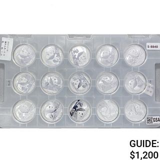 2016 Silver Chinese Pandas [15 Coins]