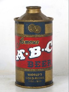 1937 ABC Beer 12oz 150-01 Repainted Low Profile Cone Top San Diego California