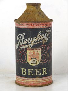 1946 Berghoff 1887 Beer 12oz 151-24 High Profile Cone Top Fort Wayne Indiana