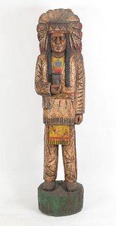 Imposing Over Life Size Model of a Cigar Store Indian