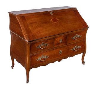 Louis XV Style Mahogany Slant Front Desk