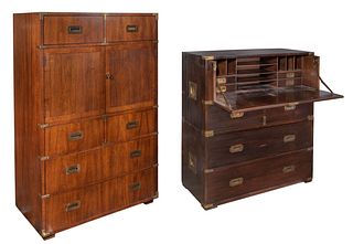 Campaign Style Desk and Dresser