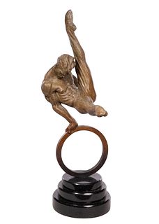 Richard MacDonald (American, b.1946) 'The Gymnast' Bronze Sculpture