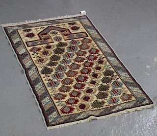 Vintage Handmade Caucasian Carpet.