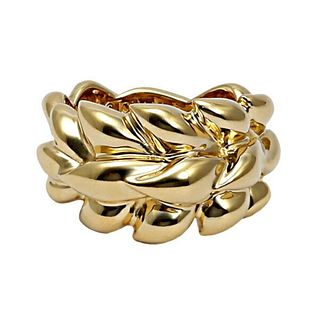 CHANEL LEAF 18K YELLOW GOLD RING