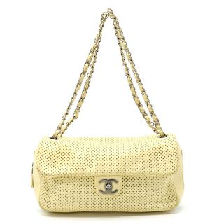 CHANEL COCO MARK PERFORATED LEATHER SHOULDER BAG
