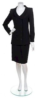 A Chanel Black Skirt Suit, Both Size 38.