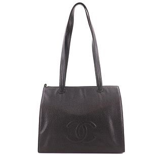 CHANEL HERE MARK LEATHER TOTE BAG
