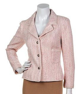 A Chanel Pink Jacket, Size 40.
