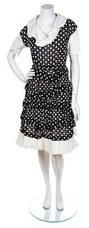 A Comme des Garcons Black and White Polka Dot Dress, Size XS.