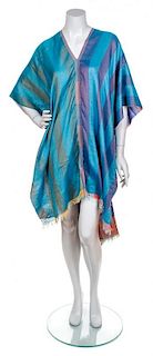 An Issey Miyake Multicolor Asymmetrical Poncho, No Size.