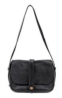 An Hermes Black Handbag, 11.5" x 8" x 2.5".
