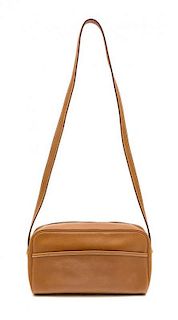 * An Hermes Tan Leather Handbag, 9.5" x 5.5" x 2".