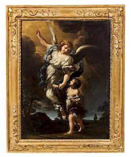 * Attributed to Ciro Ferri, (Italian, 1634-1689), The Guardian Angel