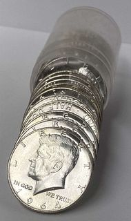 Roll (20) Stunning Mint Condition 1964 JFK 90% Silver Half Dollars