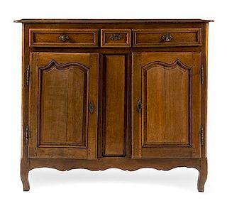 * A Louis XV Provincial Style Oak Cabinet Height 46 1/2 x width 55 x depth 20 inches.