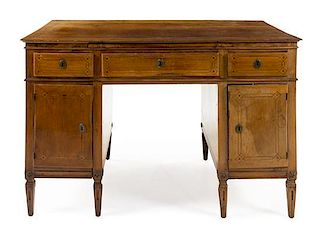 * A Continental Parquetry Bureau Plat Height 33 x width 50 x depth 29 inches.
