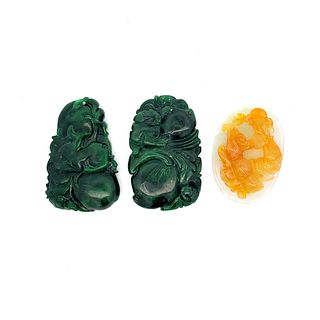 Three Pieces of Carved Jade