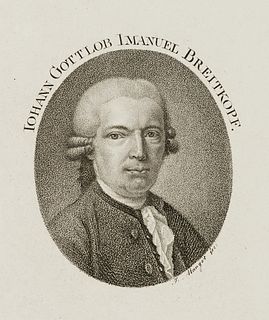 J. MANGOT (19th), Johann Gottlob Imanuel Breitkopf, around 1790, Stipple engraving