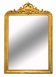 A Louis Philippe Giltwood Mirror Height 70 x width 48 1/2 inches.