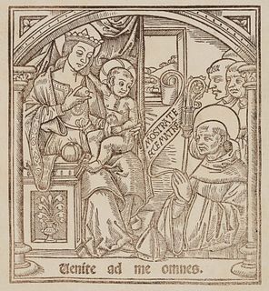 Unknown (16th), Madonna with Child Jesus and Apple, Woodcut