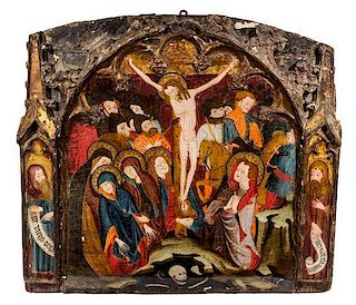 * Artist Unknown, (Possibly Catalan School, 15th Century), Crucifixion