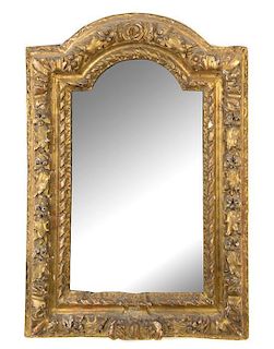 * A Continental Giltwood Mirror Height 21 1/2 x width 15 inches.