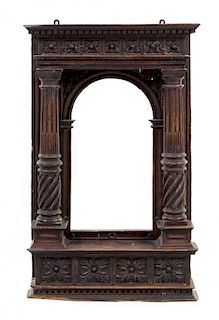 * A Continental Walnut Hanging Altar Niche Height 46 inches.