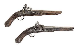 Two Continental Flintlock Dragoons Width of first 14 inches.
