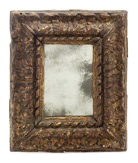 * An Italian Giltwood Mirror Height 11 x width 9 inches.