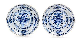 A Pair of Delft Plates Diameter 9 inches.